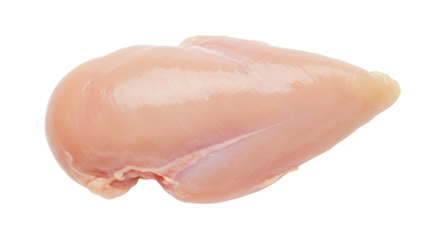 Raw chicken breast fillet isolated PNG, fresh poultry meat for healthy cooking and protein diet on transparent background