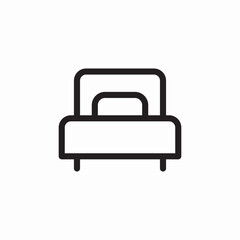 bed furniture icon sign vector