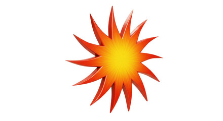 Orange and yellow starburst PNG isolated on transparent background, explosion graphic for design elements