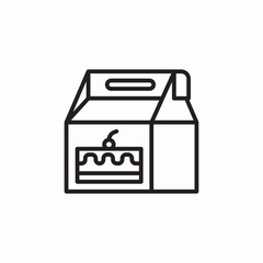 cake delivery package icon sign vector