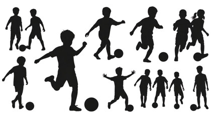 Soccer Player Kicking Ball – Vector Illustration of Man Against Background AI EPS PNG JPEG