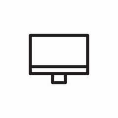 computer monitor icon sign vector