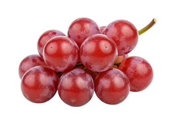 Fresh red grapes isolated on transparent background, juicy fruit for healthy eating and snack,...