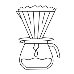 simple coffee making equipment icons