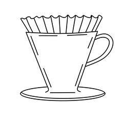 simple coffee making equipment icons