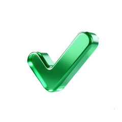 3D green check mark