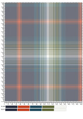Seamless tartan pattern with a textured, woven look. Features green, gold, purple, and white stripes, creating a classic and versatile fabric design suitable for various applications.