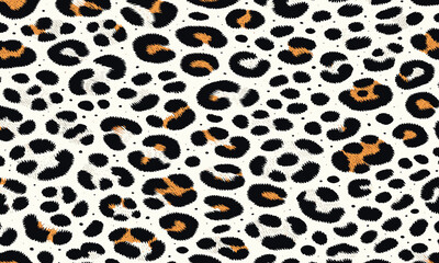 White leopard fur pattern texture vector with camouflage background suitable for trendy fashion, artistic wallpapers, and interior decor.
