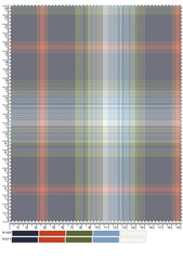 Seamless tartan pattern with a textured, woven look. Features green, gold, purple, and white stripes, creating a classic and versatile fabric design suitable for various applications.