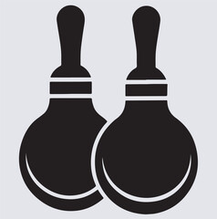 bowling pins silhouette vector art illustration, bowling pins vector