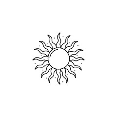 Vector illustration ancient of a sun 