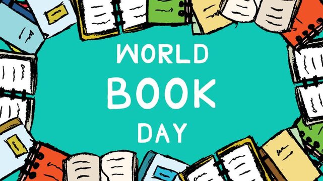  World Book Day animated video background