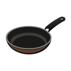 Sleek modern frying pan ready for culinary creations, ideal for recipe blogs and cooking tutorials, perfect for showcasing kitchenware and cooking equipment with clean lines