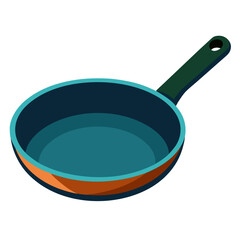 Sleek frying pan with ergonomic handle, perfect for culinary projects and modern kitchen designs, ideal for cooking demonstrations and restaurant branding, a kitchen essential