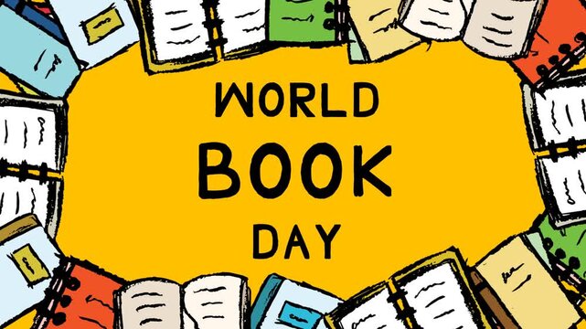  World Book Day animated video background
