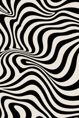 Hypnotic Black and White Swirling Stripes Abstract Background Wallpaper Design for Modern Interiors and Digital Art Projects