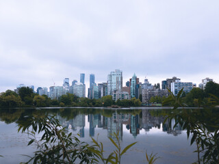 Fototapeta premium Photograph of Vancouver city in the rain