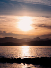 Sunset along the Pacific Ocean in Vancouver