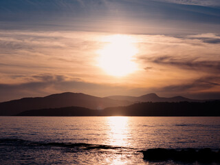 Obraz premium Sunset along the Pacific Ocean in Vancouver