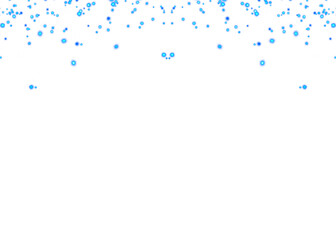 Abstract Blue Glowing Sparkling Confetti Light Glitter Particles on Gradient Background