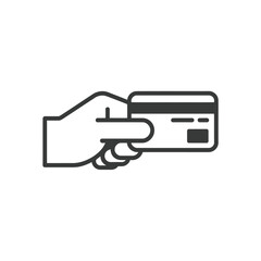 Hand holding credit card for payment or transaction