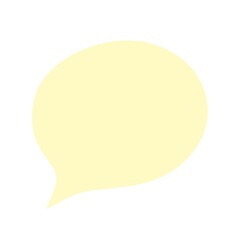 yellow speech bubble with shadow