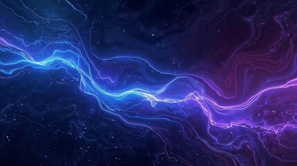 Naklejka premium A vibrant abstract wave texture with deep purple and electric blue tones