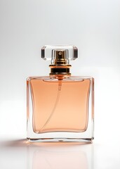 Perfume Bottle with Crystal Design Isolated on White