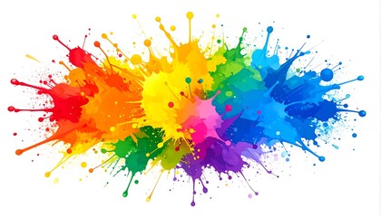 Colorful paint splatters