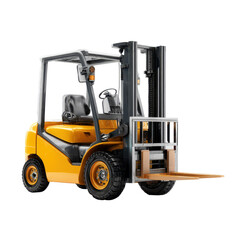 Forklift operates in a warehouse during daylight to transport heavy goods safely and efficiently
