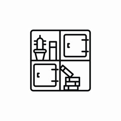 cabinet shelf icon sign vector