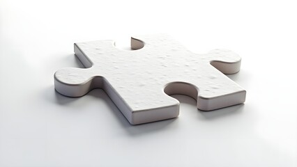Puzzle Pieces Isolated on White Background