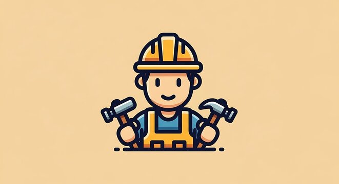 Handyman Construction Worker.