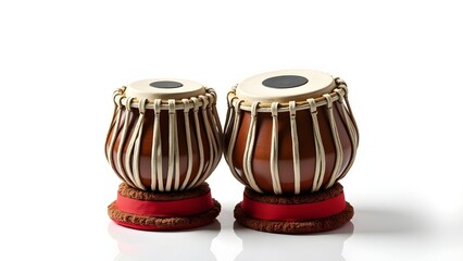 Indian Tabla Drum Isolated on White