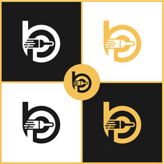 letter b and cat logo