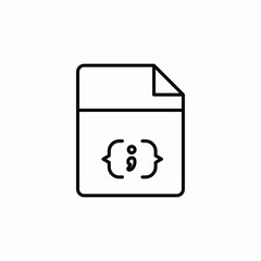 programming file code icon sign vector