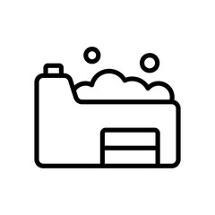 Hydro bathtub icon outline vector. Massage health, pool spa. Healthcare, skincare, wellness contour symbol. Vector isolated illustration.