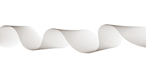 Horizontal abstract wavy brown lines on white background vector

