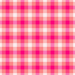 Vibrant pink plaid pattern. Perfect for fashion, textile, or design projects. Captures a playful, modern aesthetic with a classic touch. Versatile background element.