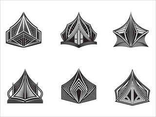 Fototapeta premium set of camping icons