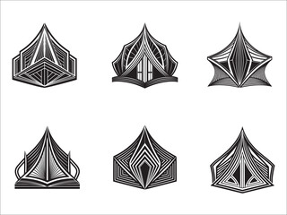 Fototapeta premium set of camping icons