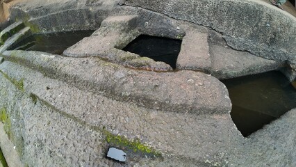 Engineering of the Ancients: Detailed View of a Carved Water Reservoir Used for Monastic Drinking Supply at the Historic Kanheri Caves Complex, Mumbai, India 