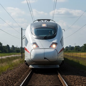 High-Speed Train in Motion: Modern Transportation Technology