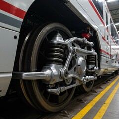 Fototapeta premium High-Speed Train Wheel & Suspension Maintenance