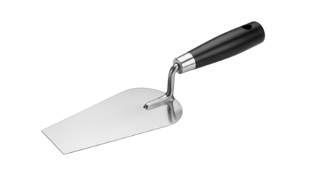 Metal trowel tool isolated PNG with Transparent Background