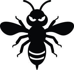 angry honey bee silhouette