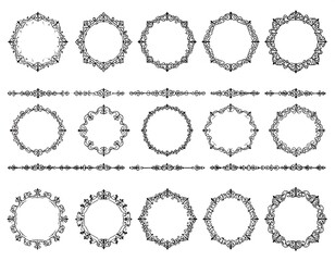 Decorative black and white frames