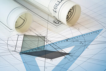 CONSTRUCTION OF POLYGONS AND THREE-DIMENSIONAL SOLIDS according to the rules of descriptive geometry before computer graphics