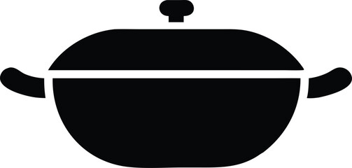 Obraz premium big cooking pan logo silhouette