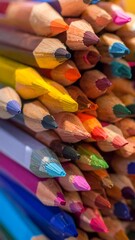 Close-up view of colorful pencils (1)